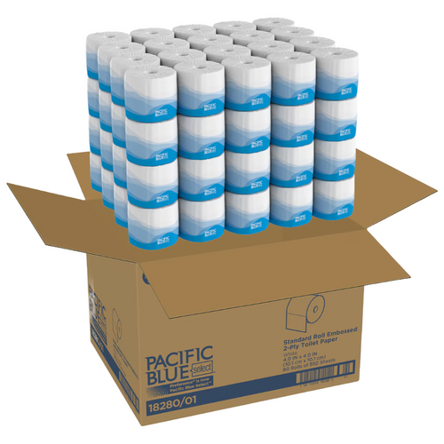 Pacific Select 2-Ply Bathroom Tissue, 550 Sheets/Roll - Case of 80